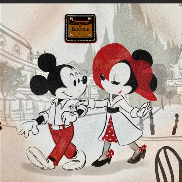 NWOT Dooney Disney Minnie & Mickey in Paris Flynn - Picture 1 of 11